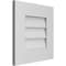 Ekena Millwork Vertical Surface Mount PVC Gable Vent: Non-Functional, w/ 3-1/2"W x 1"P Standard Frame, 16"W x 16"H GVPVE16X1601SN - alternate 2